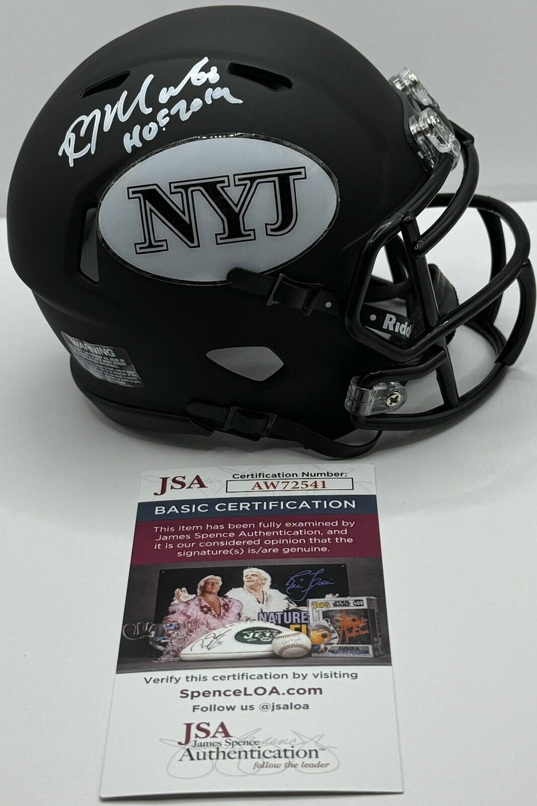 Kevin Mawae Signed Autographed New York Jets Mini Helmet HOF Rare JSA
