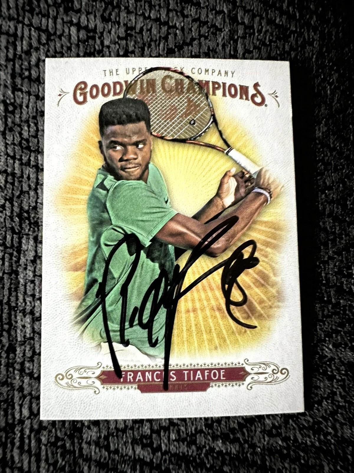 Frances Tiafoe Signed Trading Card Autographed Tennis Legend