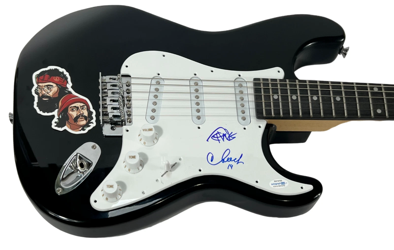 CHEECH AND CHONG Signed Autograph Electric Guitar Up In Smoke Marin Tommy ACOA