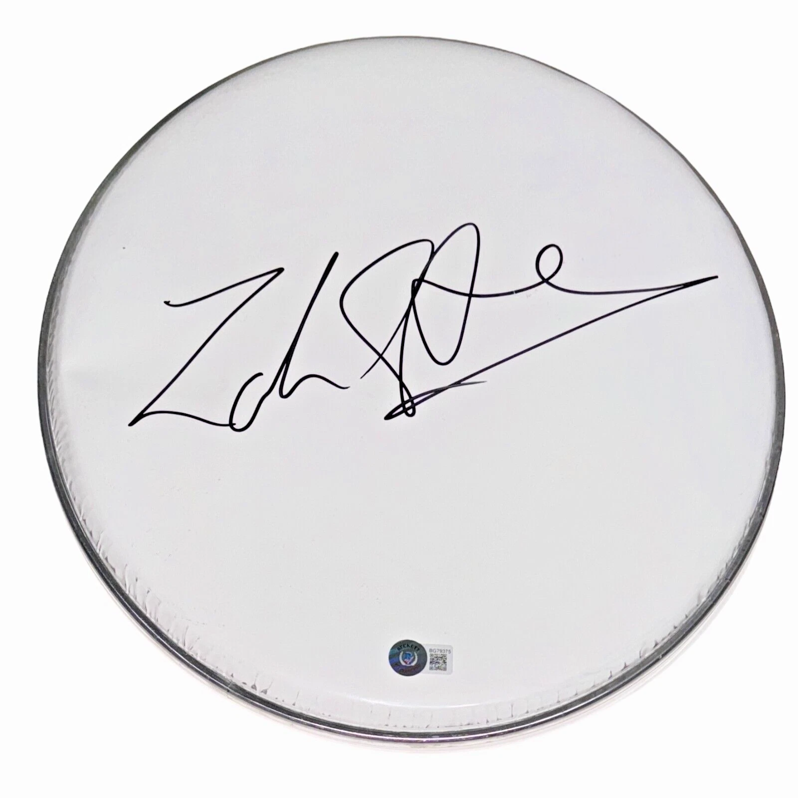 ZAK STARKEY SIGNED AUTOGRAPH 12″ DRUMHEAD THE WHO OASIS BAND DRUMMER BECKETT COA COLLECTIBLE MEMORABILIA