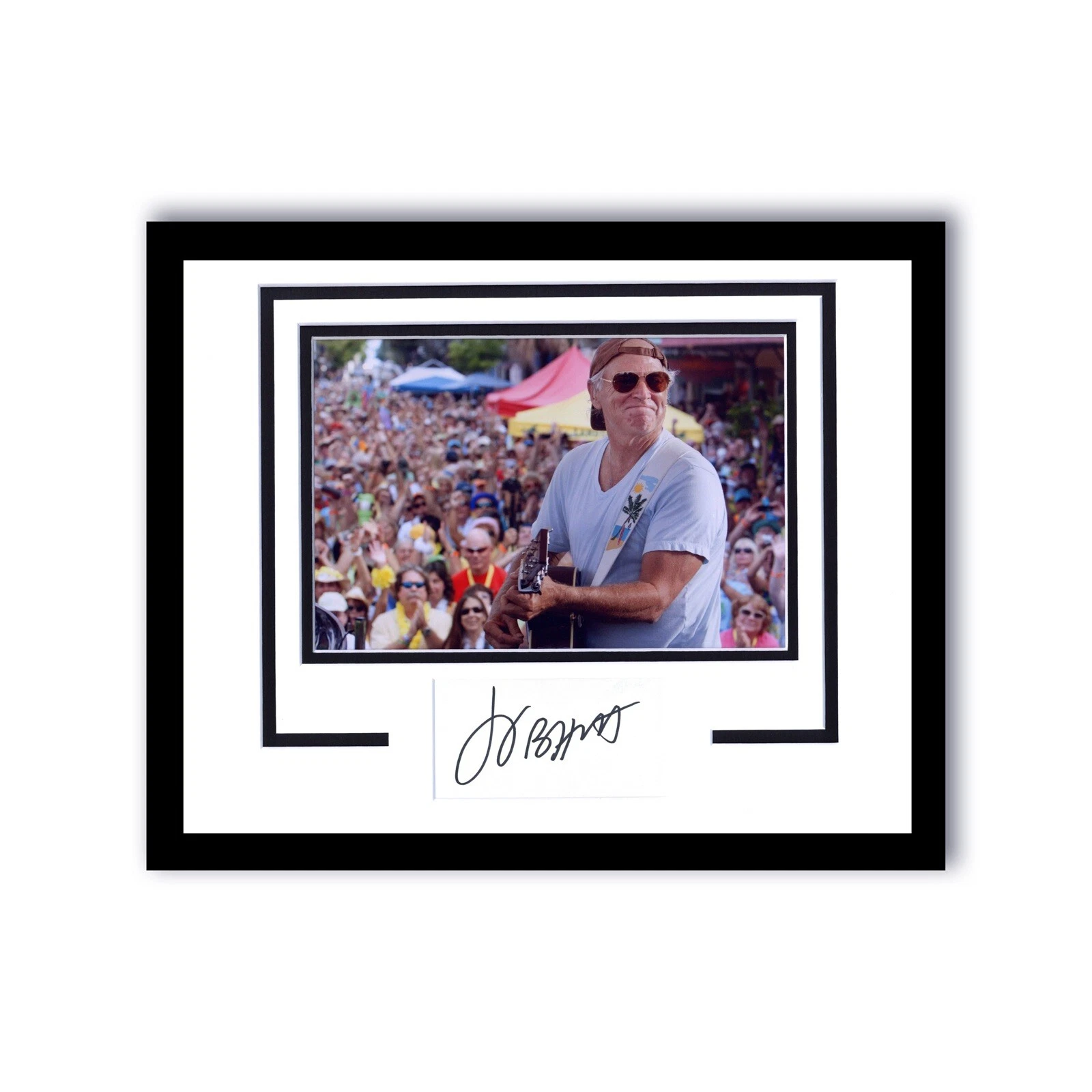 JIMMY BUFFETT SIGNED AUTOGRAPH FRAMED 11x14 DISPLAY ACOA MARGARITAVILLE