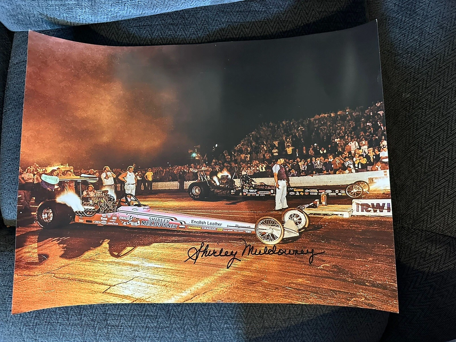 NHRA Legend Shirley Muldowney Signed Poster Autographed 15” X 20”
