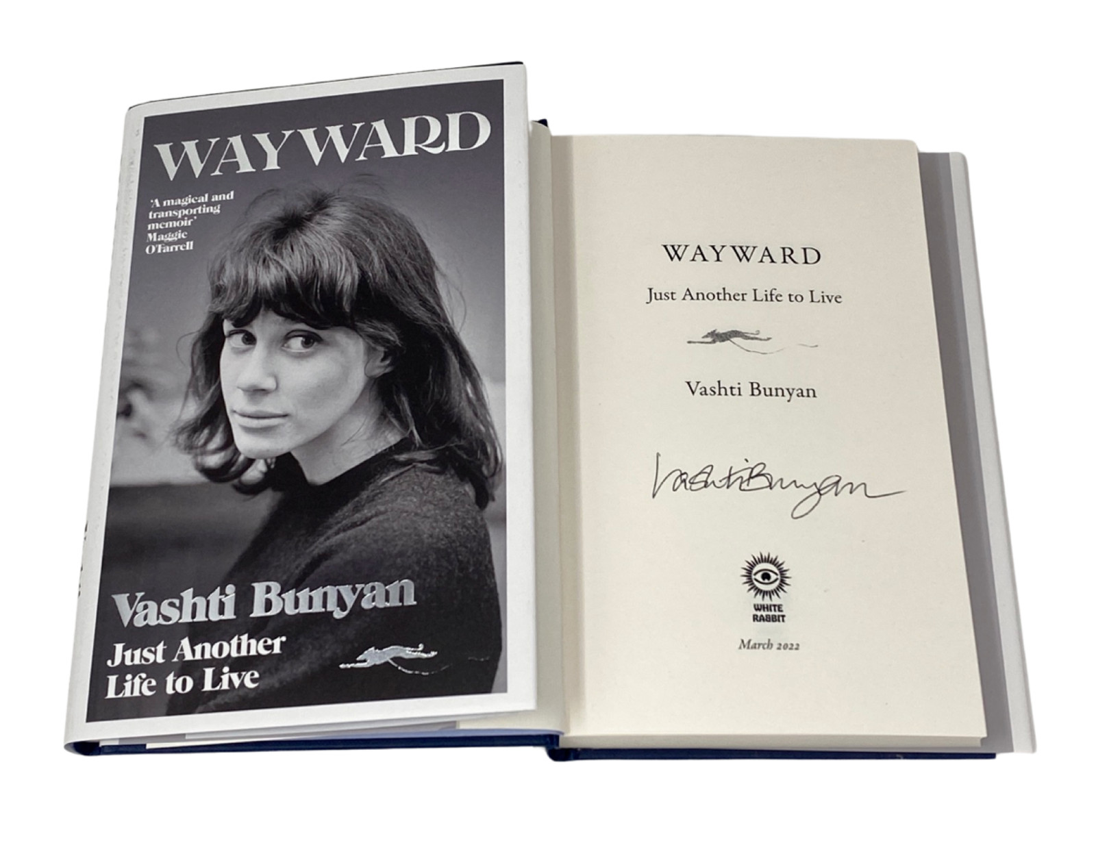 VASHTI BUNYAN WAYWARD: JUST ANOTHER LIFE TO LIVE SIGNED AUTOGRAPH HARDCOVER BOOK COLLECTIBLE MEMORABILIA