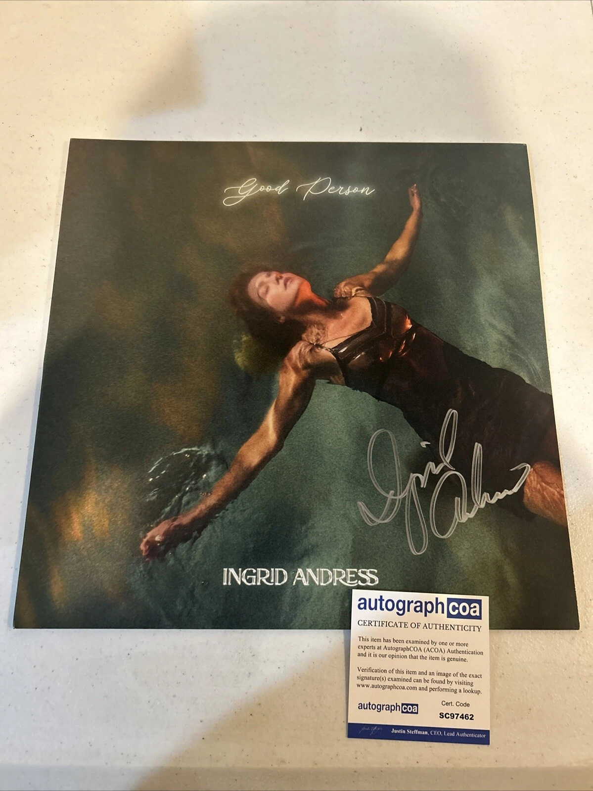 INGRID ANDRESS SIGNED AUTOGRAPH VINYL ALBUM ACOA GOOD PERSON RECORD COUNTRY