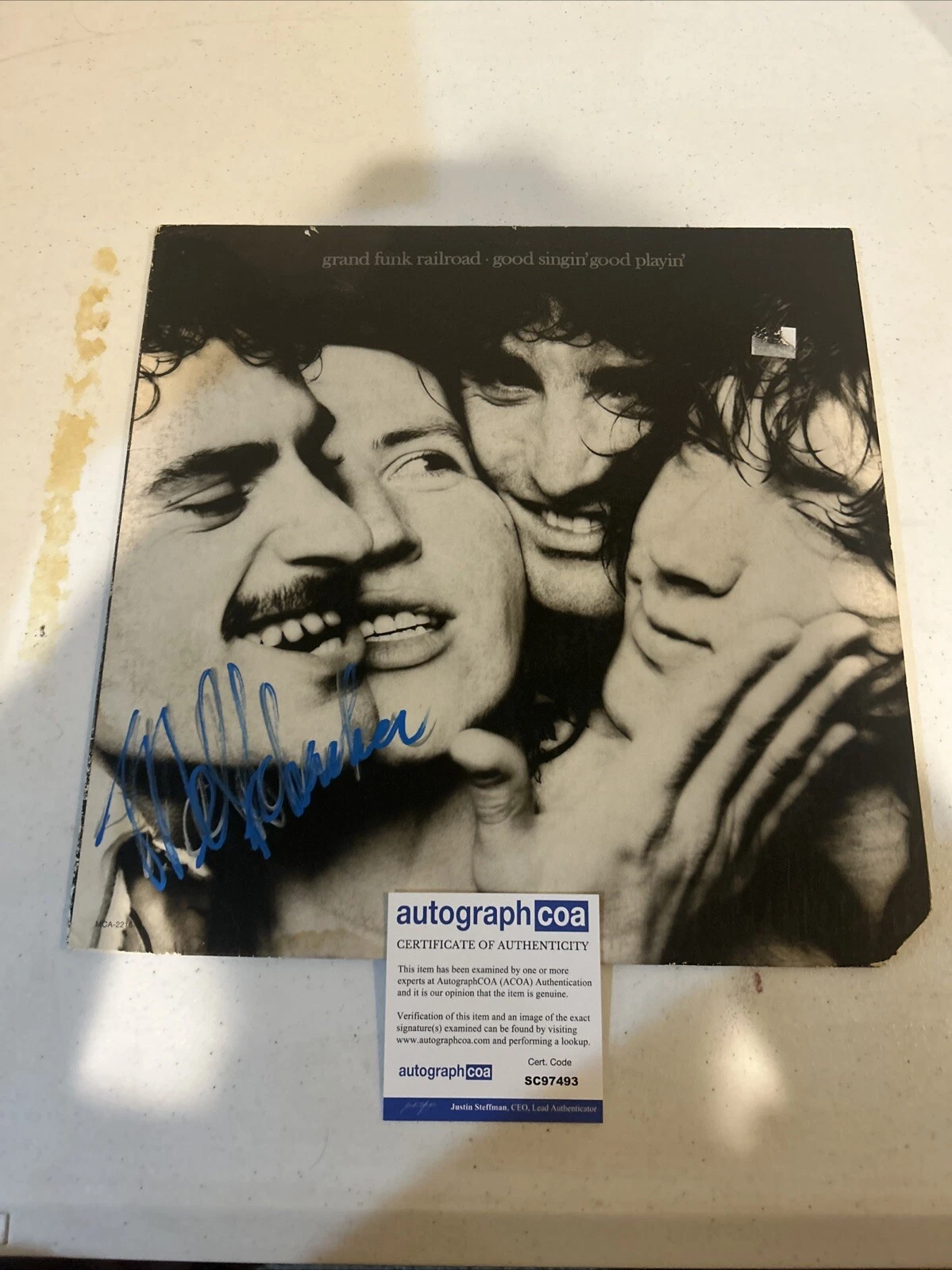 MEL SCHACHER SIGNED AUTOGRAPH VINYL ALBUM ACOA GRAND FUNK RAILRAOD GOOD SINGIN