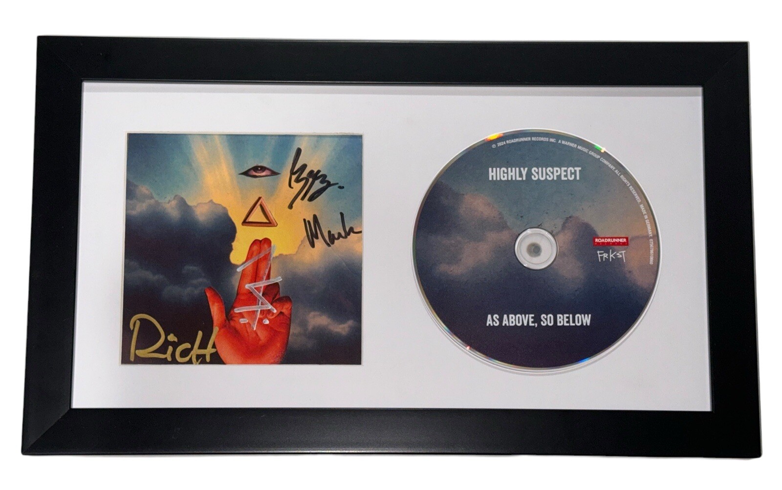 HIGHLY SUSPECT Band Signed Autograph As Above, So Below Framed CD Cover COA