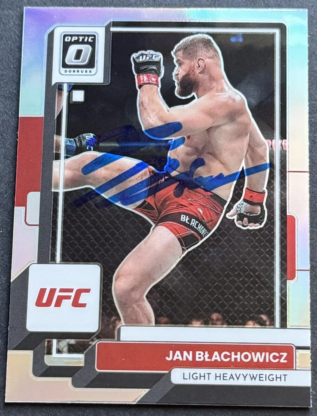 Jan Blachowicz Signed Auto 2023 Donruss Optic Silver UFC Base Card Beckett Coa