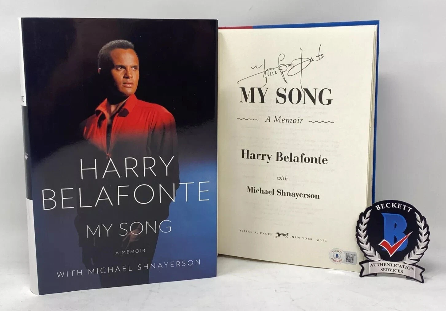 Harry Belafonte My Song A Memoir Signed Autograph 1st Ed HC Book Beckett COA