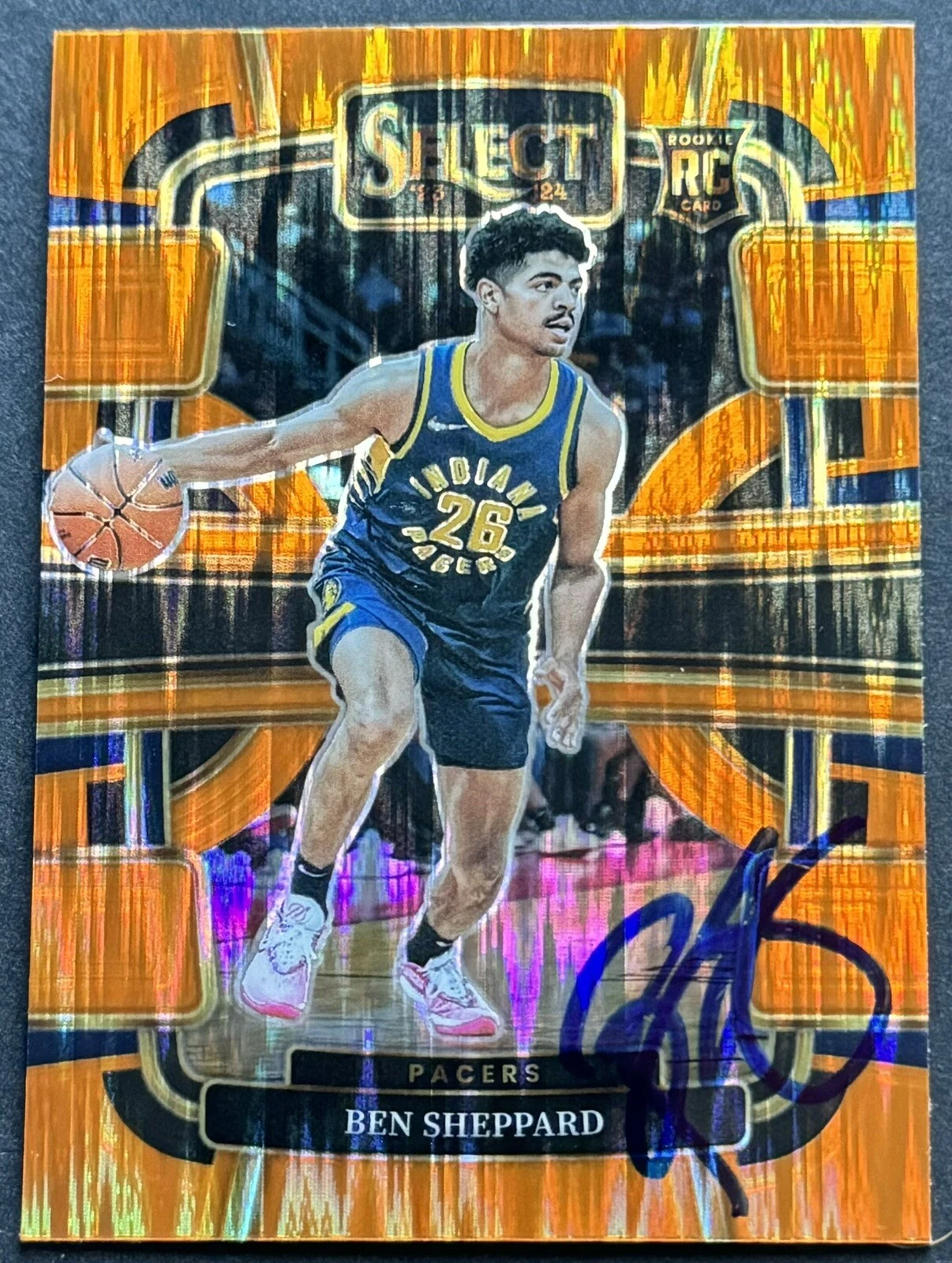 Ben Sheppard Signed 2023-2024 Select Orange Flash Indiana Pacers Beckett COA