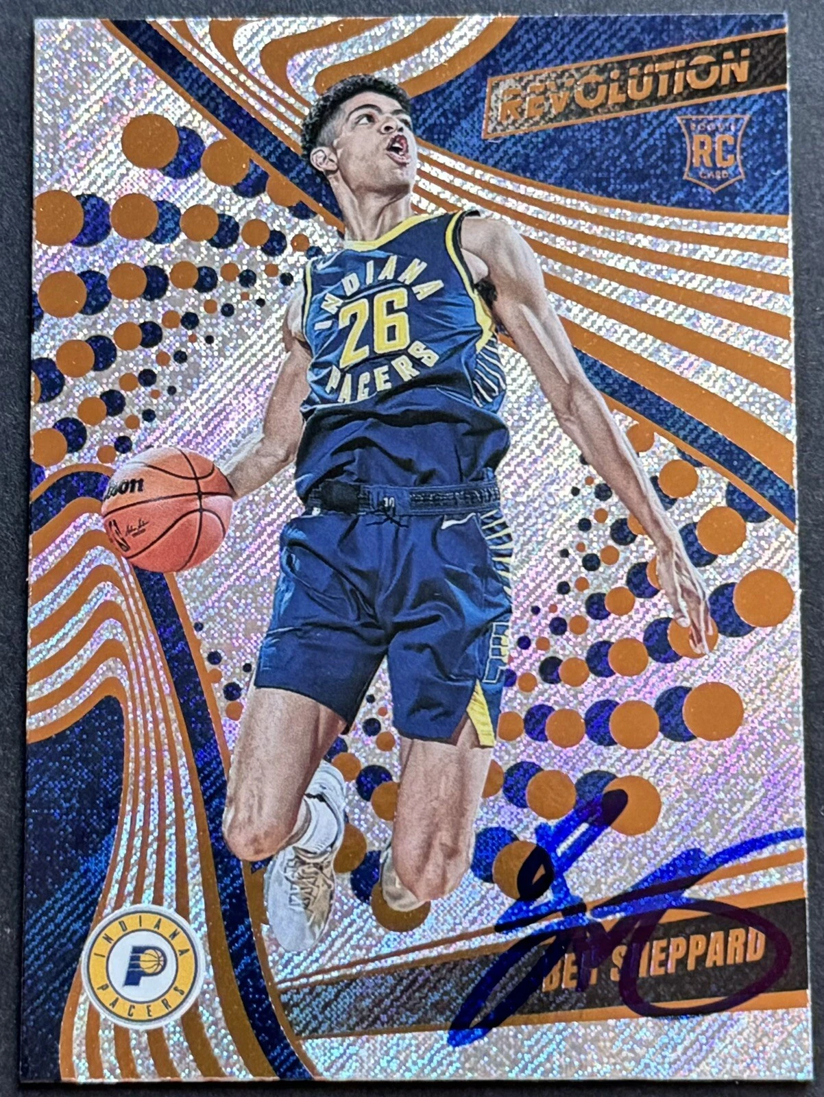 Ben Sheppard Signed 2023-2024 Chronicles Revolution Card Indiana Pacers Beckett