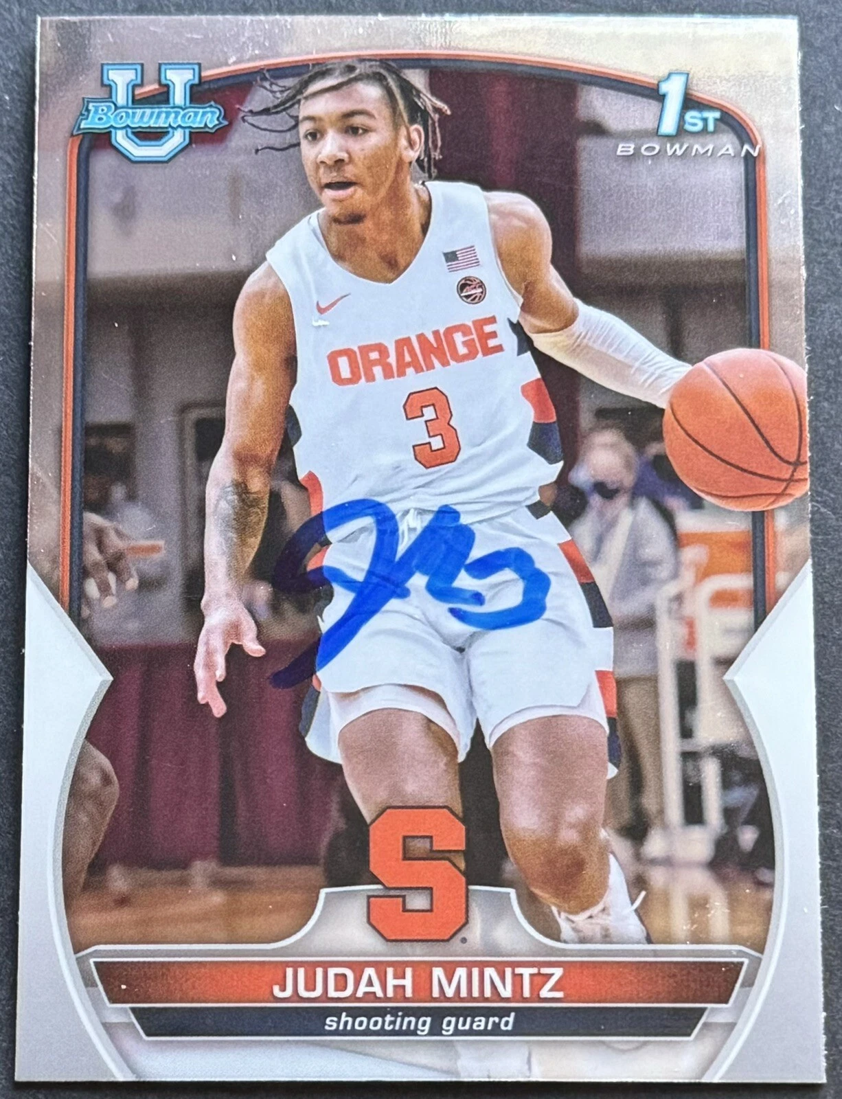 Judah Mintz Signed Autographed 2023 Bowman Chrome Rookie Card 76ers Beckett COA