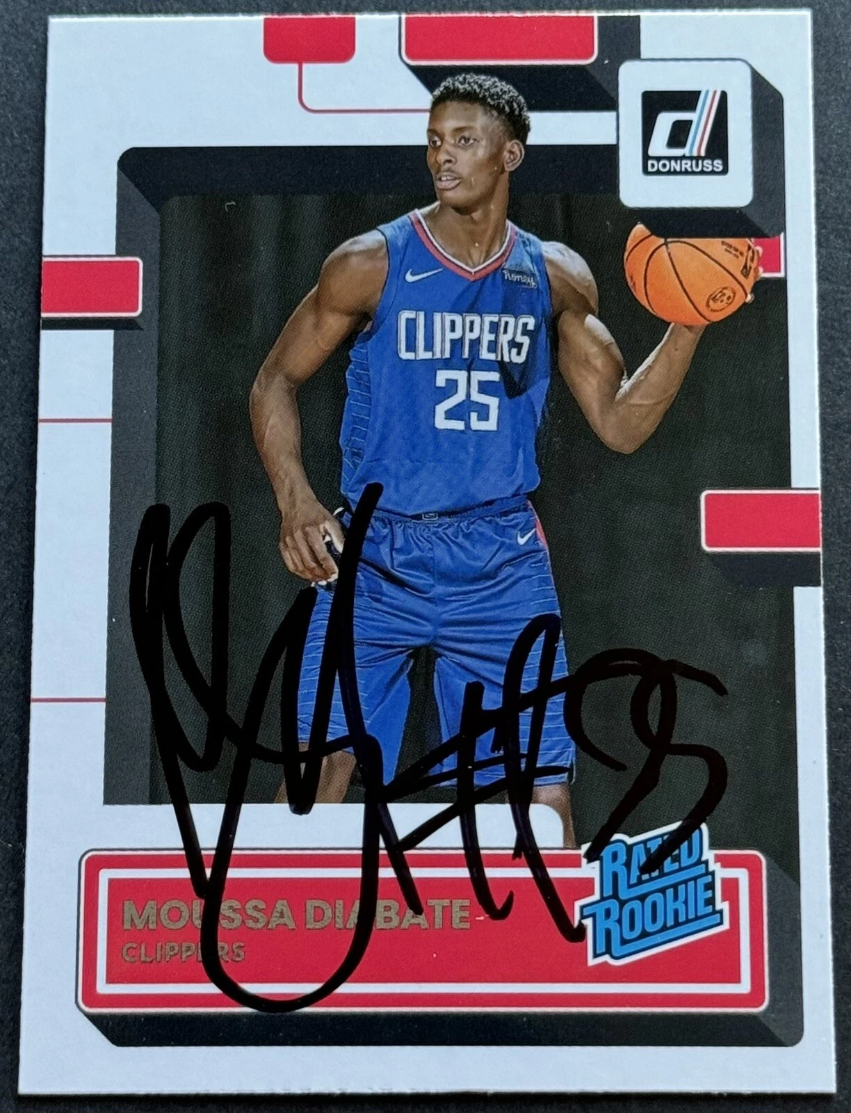 Moussa Diabate Signed Auto 2022-2023 Donruss Rookie Card Clippers Beckett COA