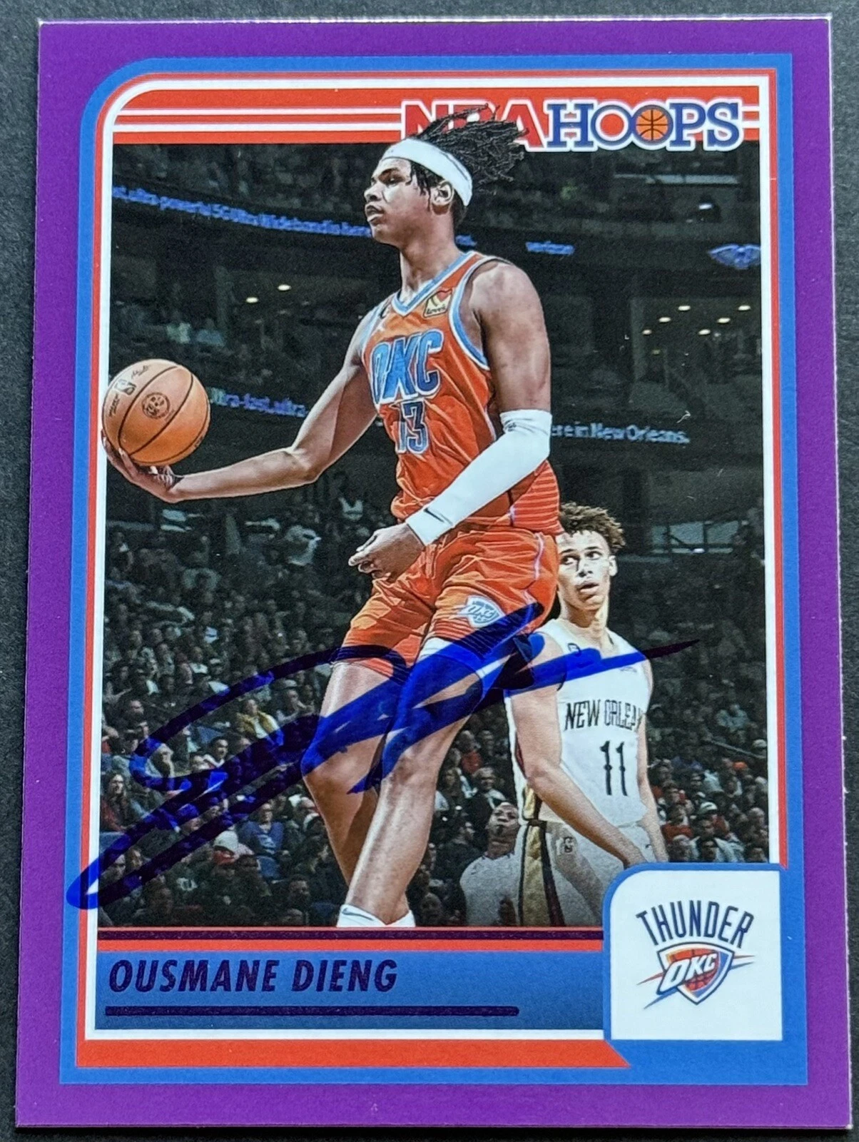 Ousmane Dieng Signed Auto 2023-2024 Donruss Purple Base Card Beckett COA