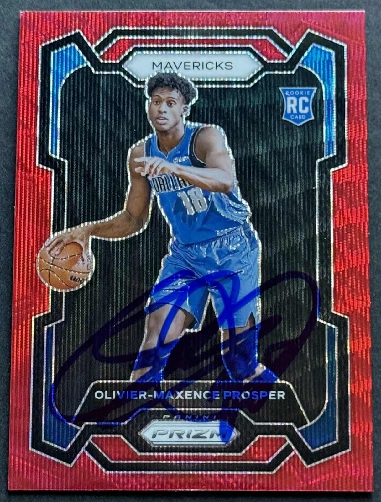 Olivier- Maxence Prosper Signed 2023-2024 Prizm Red Rookie Card Beckett