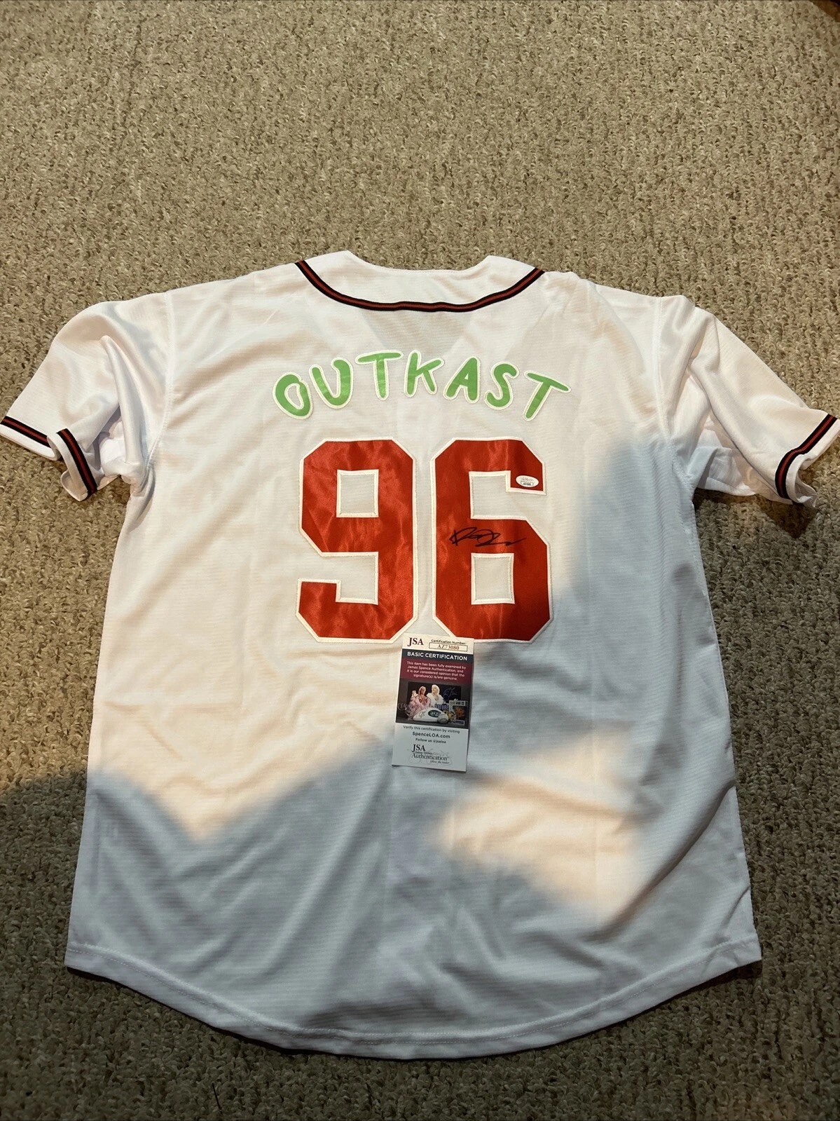 BIG BOI OUTKAST SIGNED AUTOGRAPH ATLIENS JERSEY JSA COA BASEBALL RAP HIP HOP