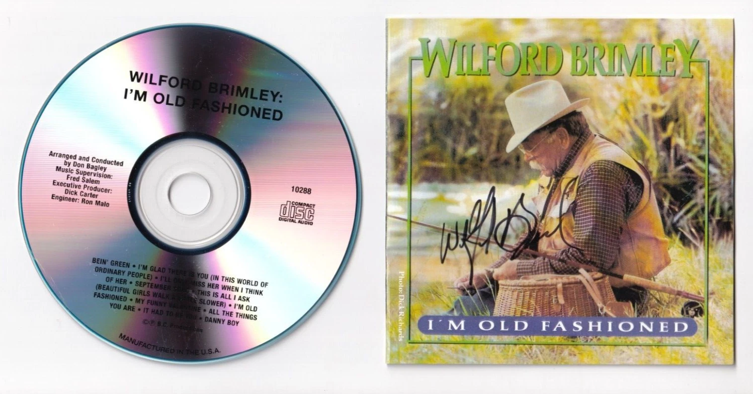 Wilford Brimley actor REAL hand SIGNED I'm Old Fashioned OOP CD RARE COA Cocoon