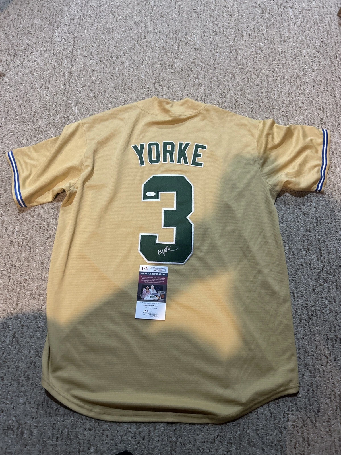 PITTSBURGH PIRATES- NICK YORKE SIGNED AUTOGRAPH JERSEY JSA COA FUTURES GAME MLB