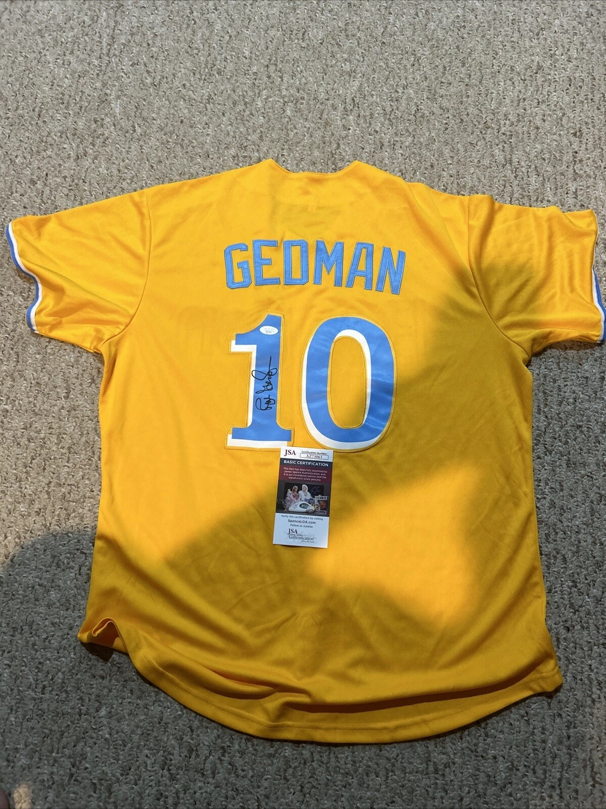 BOSTON RED SOX- RICH GEDMAN SIGNED AUTOGRAPH JERSEY JSA COA CITY CONNECT