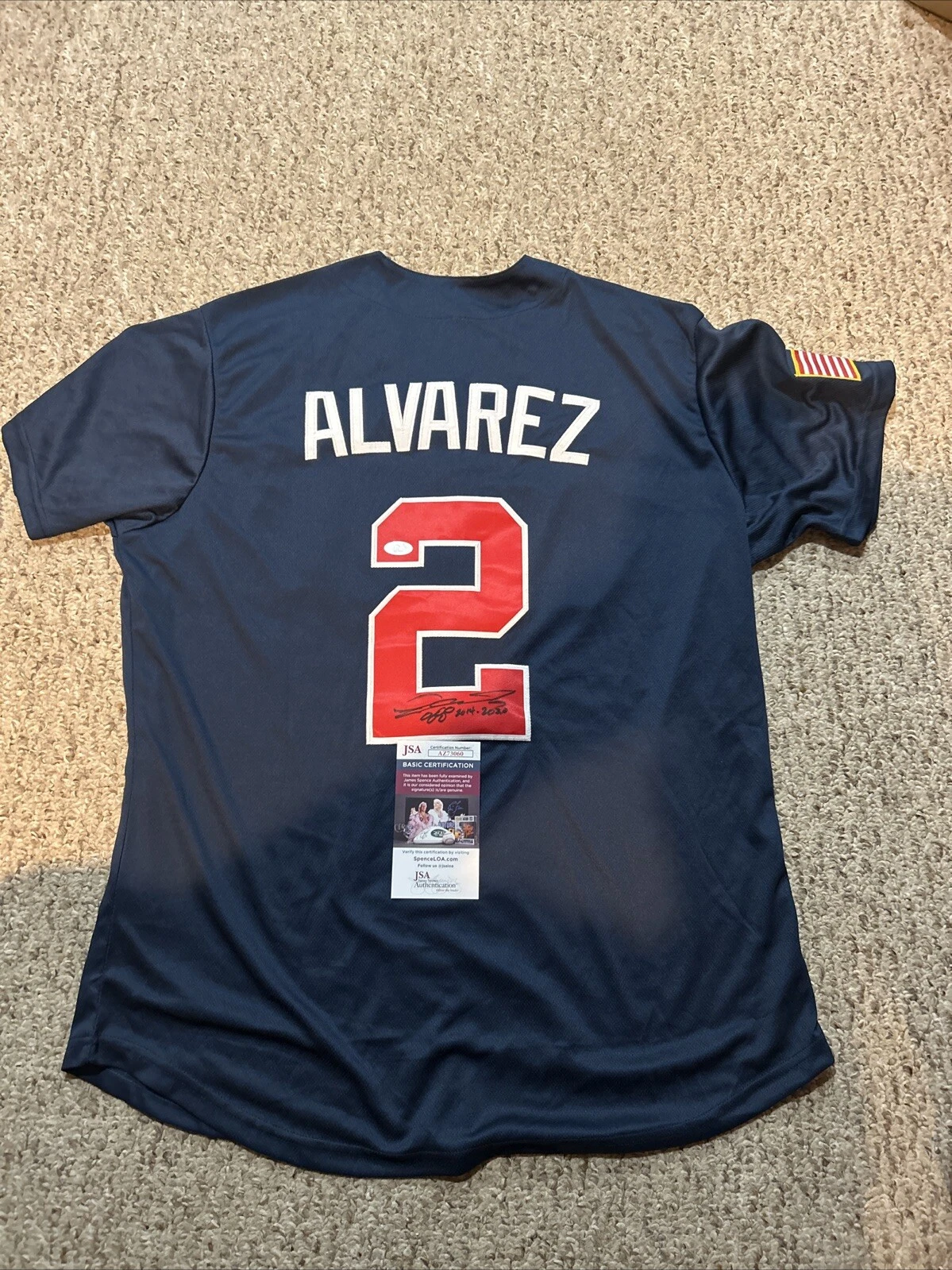 EDDY ALVAREZ SIGNED AUTOGRAPH TEAM USA OLYMPIC JERSEY JSA COA BASEBALL
