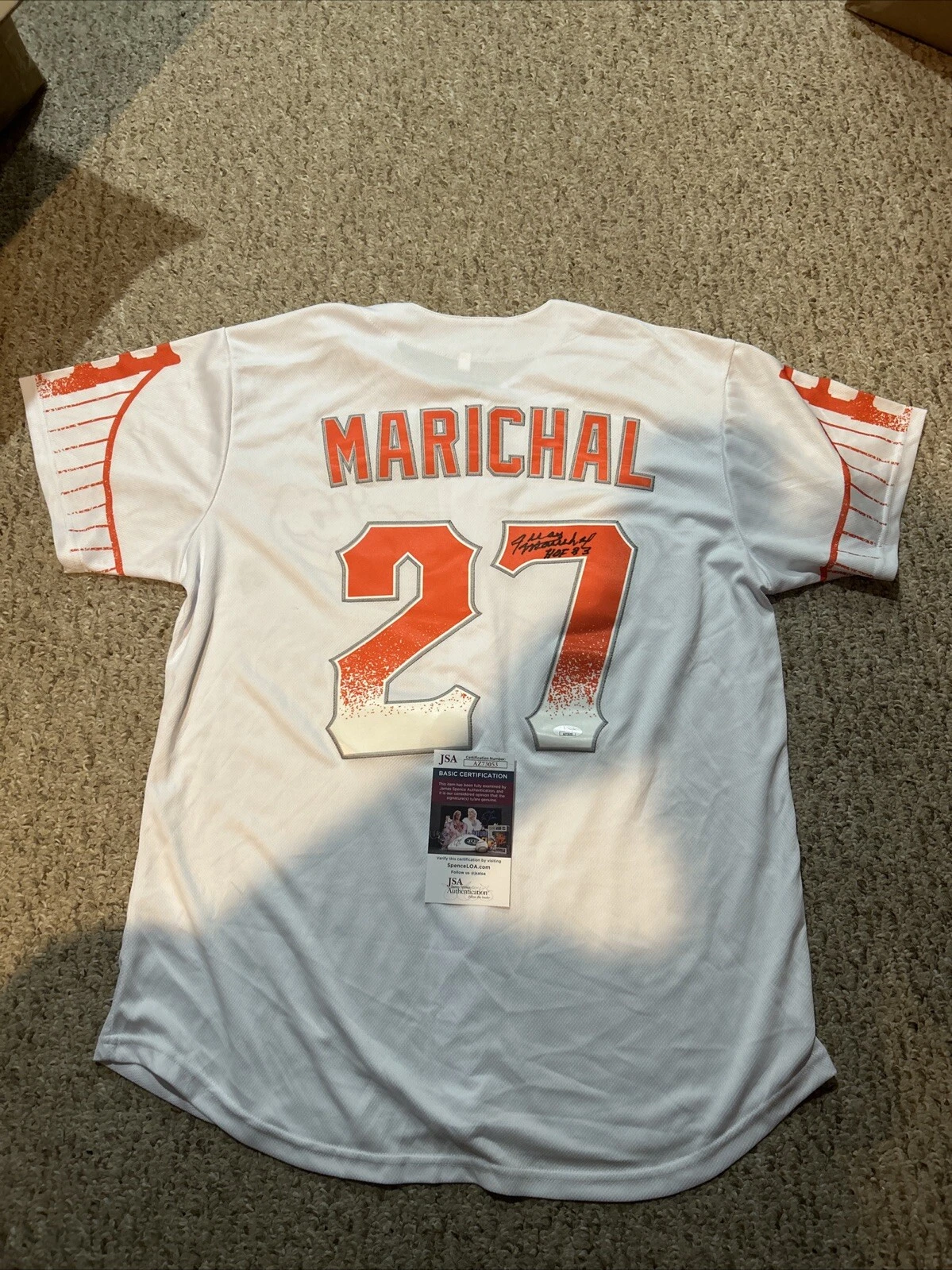 SAN FRANCISCO GIANTS- JUAN MARICHAL SIGNED AUTOGRAPH JERSEY JSA COA CITY CONNECT