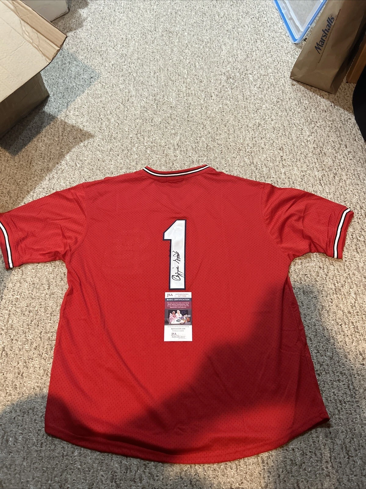 ST LOUIS CARDINALS- OZZIE SMITH SIGNED AUTOGRAPH JERSEY JSA COA HOF BASEBALL