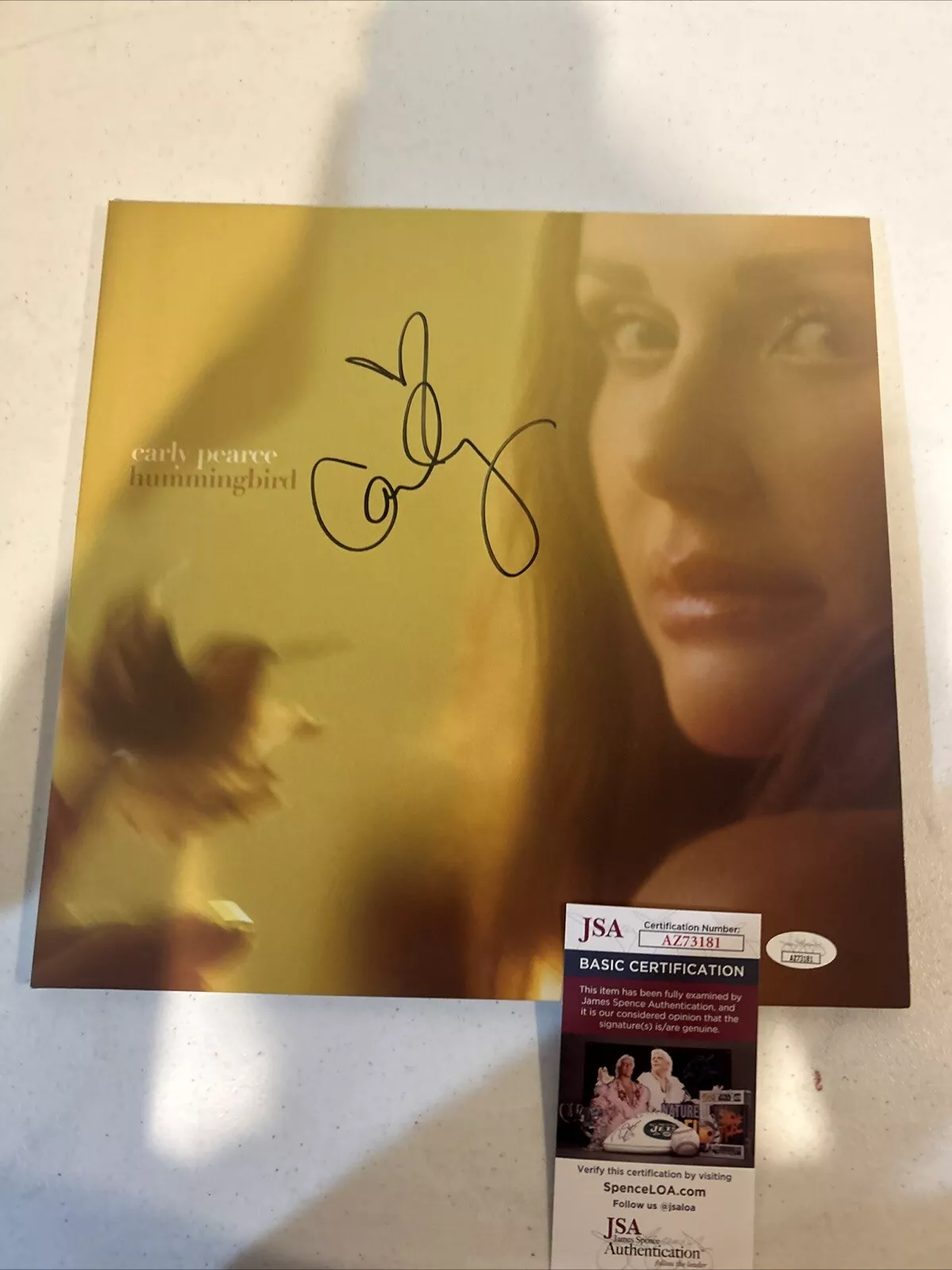 CARLY PEARCE SIGNED AUTOGRAPH VINYL ALBUM JSA COA HUMMINGBIRD RECORD COUNTRY