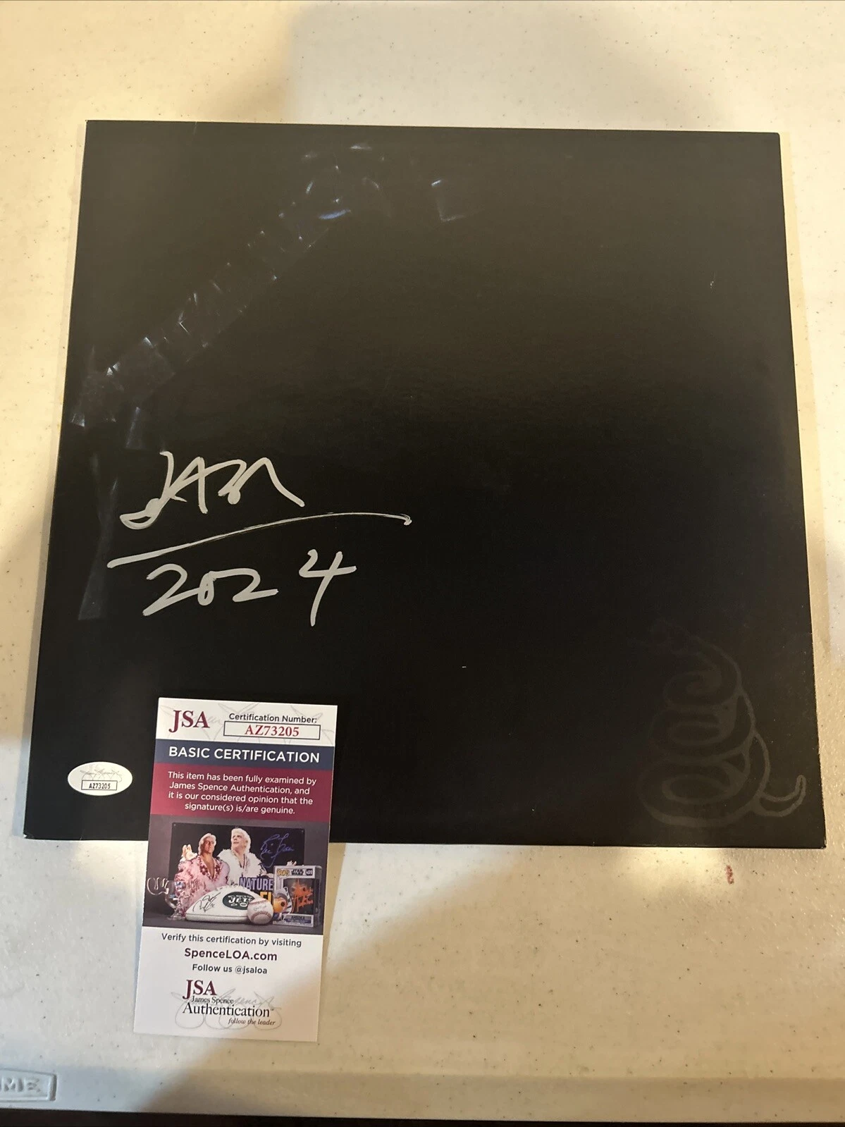 JASON NEWSTED SIGNED AUTOGRAPH VINYL ALBUM JSA COA BLACK ALBUM RECORD METALLICA