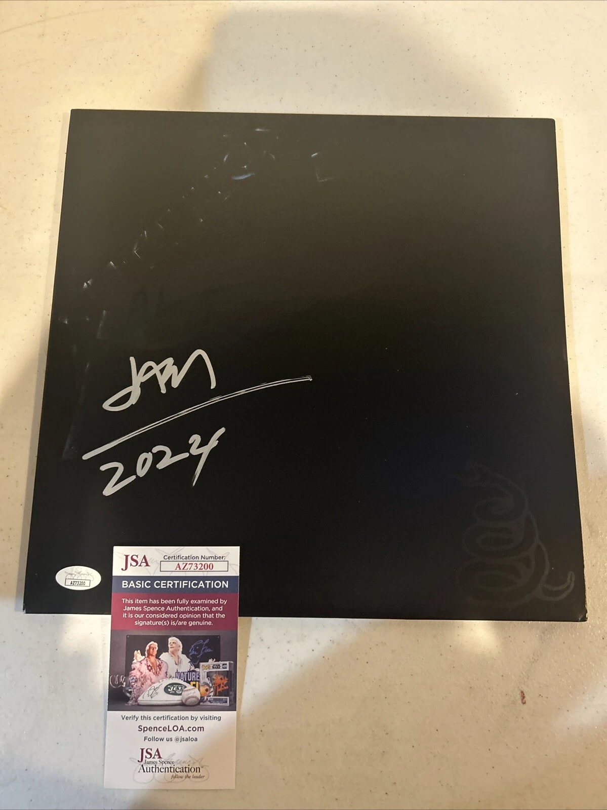 JASON NEWSTED SIGNED AUTOGRAPH VINYL ALBUM JSA COA BLACK ALBUM RECORD METALLICA
