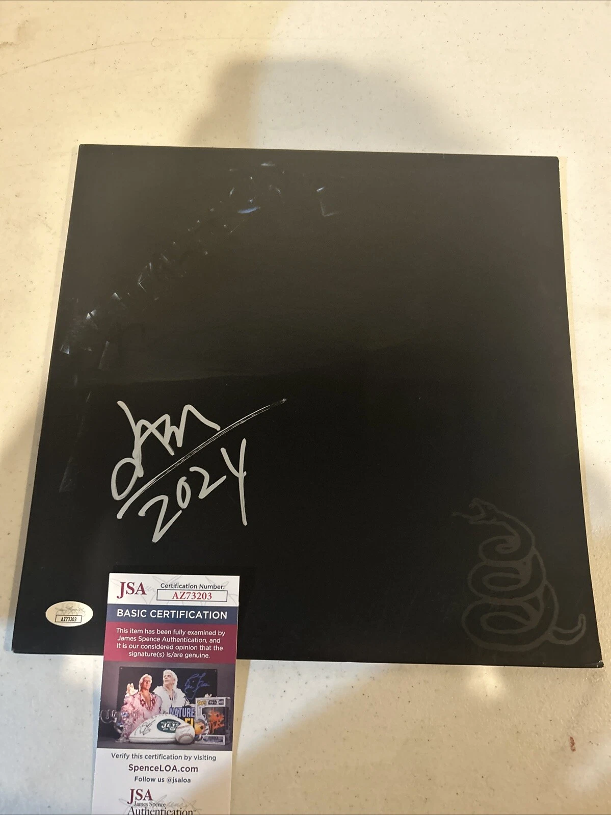 JASON NEWSTED SIGNED AUTOGRAPH VINYL ALBUM JSA COA BLACK ALBUM RECORD METALLICA