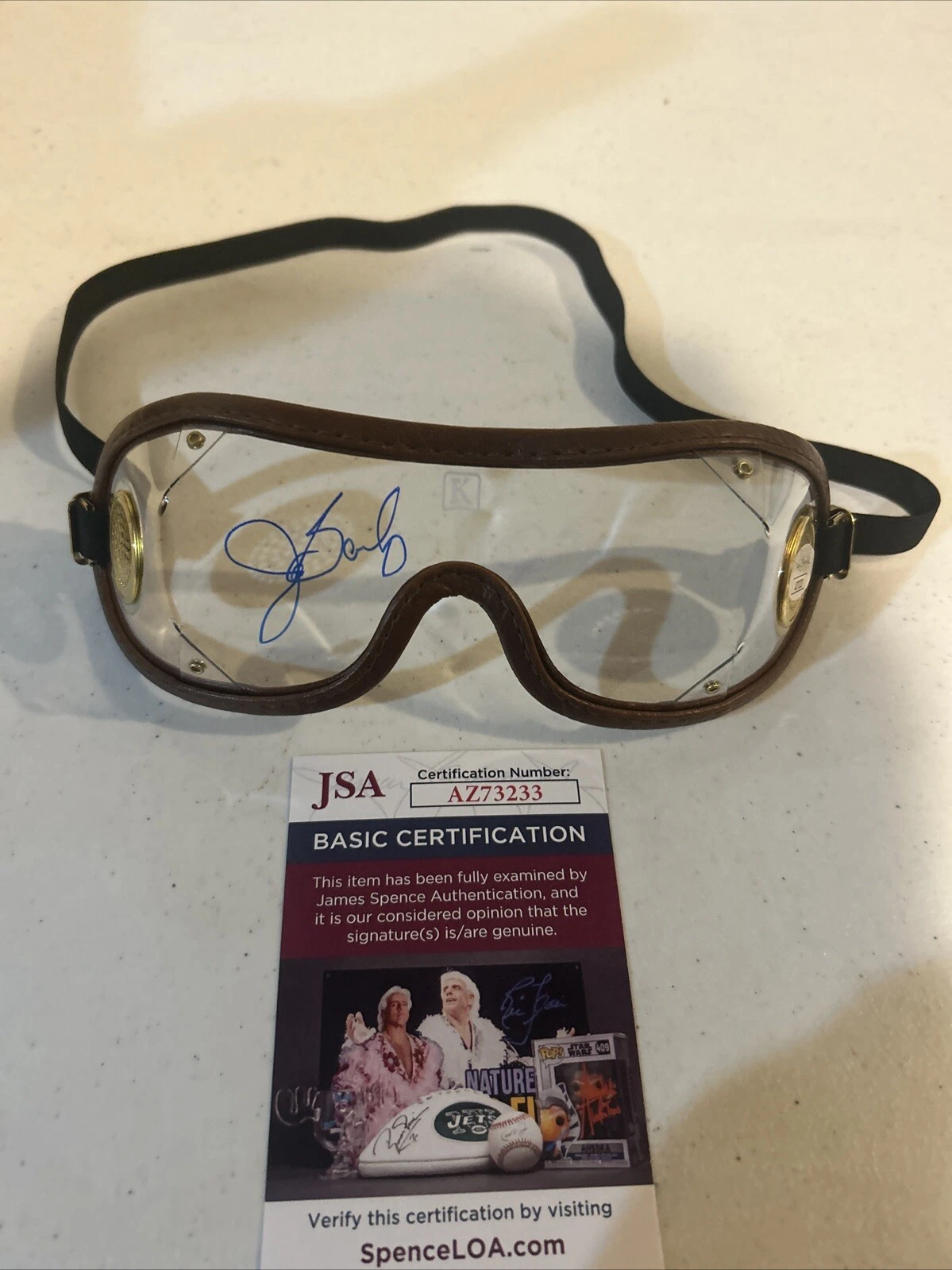 JERRY BAILEY SIGNED AUTOGRAPH HORSE RACING GOGGLES JSA COA JOCKEY HOF
