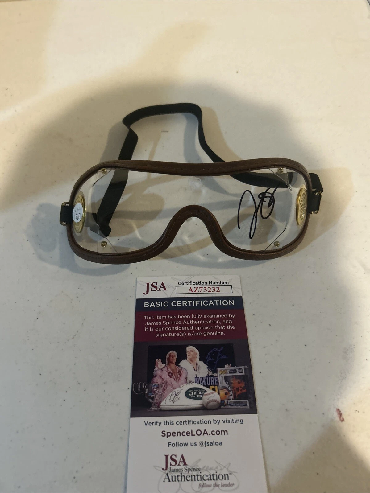 IRAD ORTIZ JR SIGNED AUTOGRAPH HORSE RACING GOGGLES JSA COA JOCKEY SARATOGA