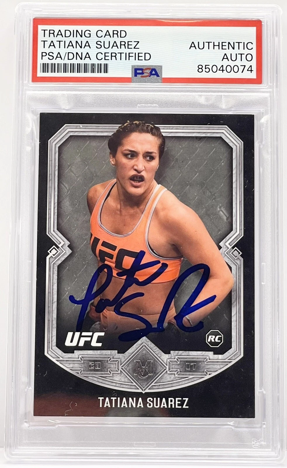 Tatiana Suarez Signed 2017 Topps Museum Collection Rookie Card UFC PSA/DNA Slab