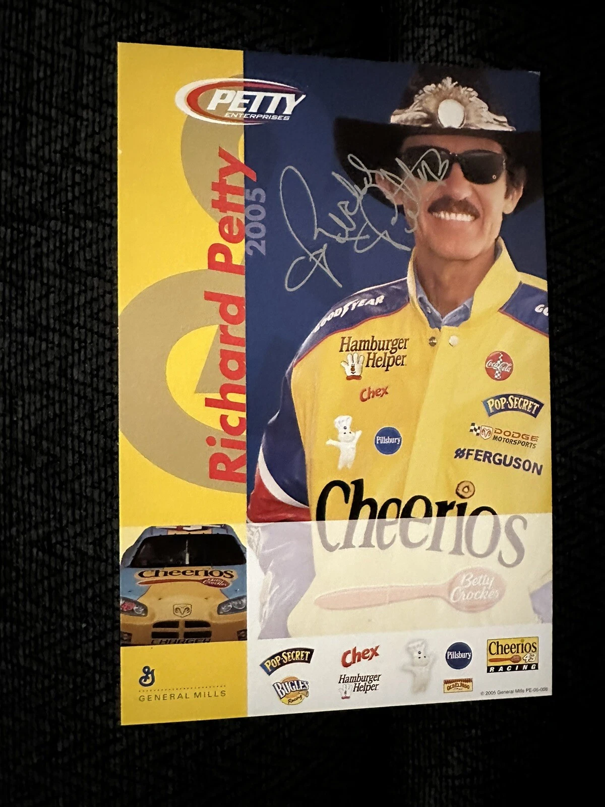 Richard Petty Signed Promo Card Nascar Autographed