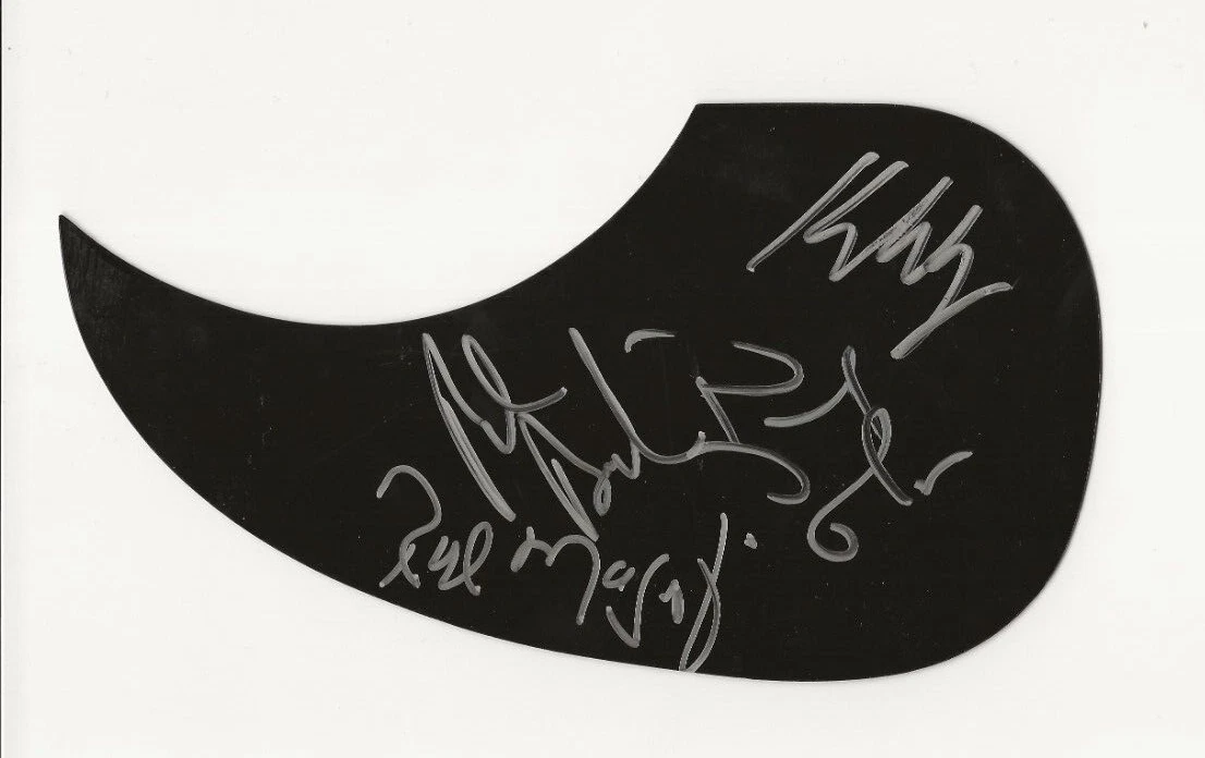 Winger REAL hand SIGNED Acoustic Guitar Pickguard COA Autographed Kip +3