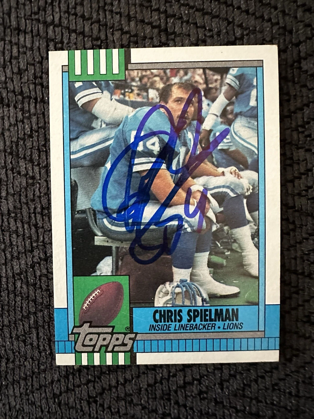 Chris Spielman Signed Football Trading Card Autographed Detroit Lions