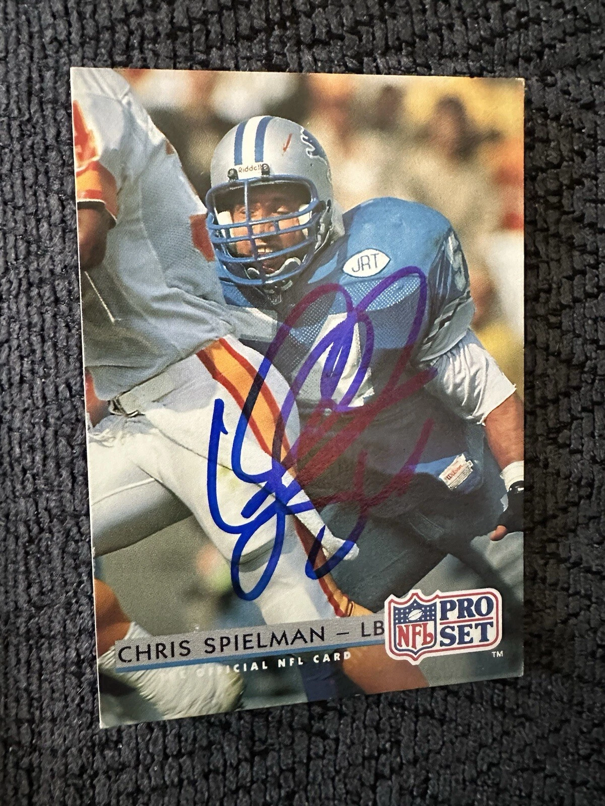 Chris Spielman Signed Football Trading Card Autographed Detroit Lions