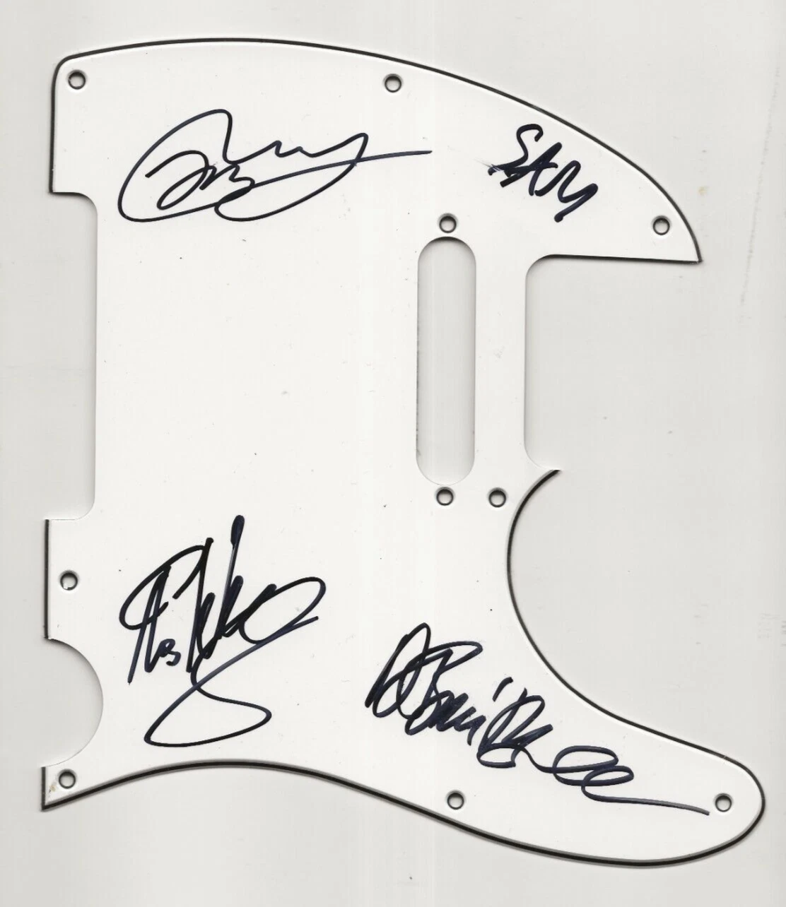 Temples band REAL hand SIGNED Guitar Pickguard #1 COA Autographed