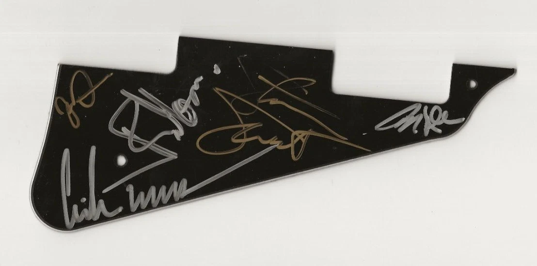 Warrant REAL hand SIGNED Guitar Pickguard COA Autographed by 5