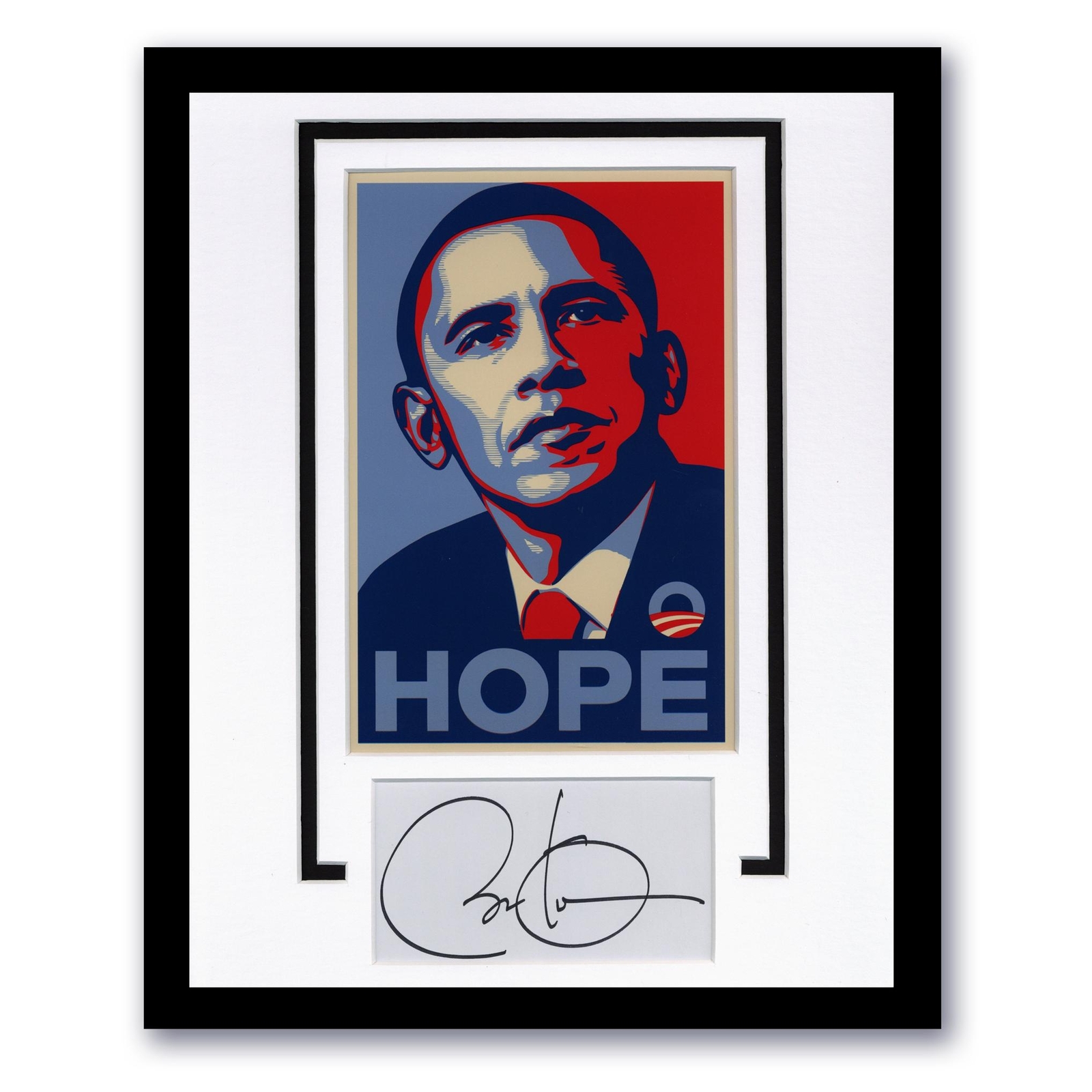 Barack Obama AUTOGRAPH Signed 44th U.S. President Hope Framed 11x14 Display ACOA