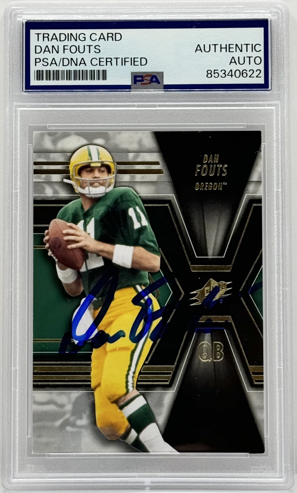 Dan Fouts Signed Auto 2014 SPX Card PSA/DNA Slabbed Oregon