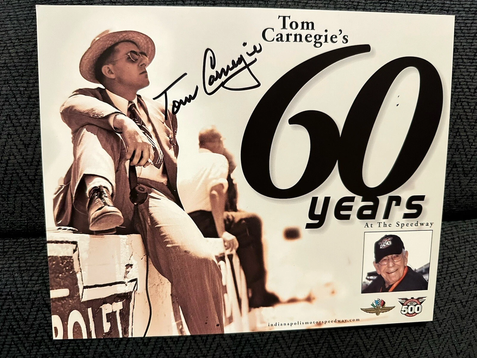 Tom Carnegie Indianapolis Motor Speedway Indy 500 Promo hero Card Announcer