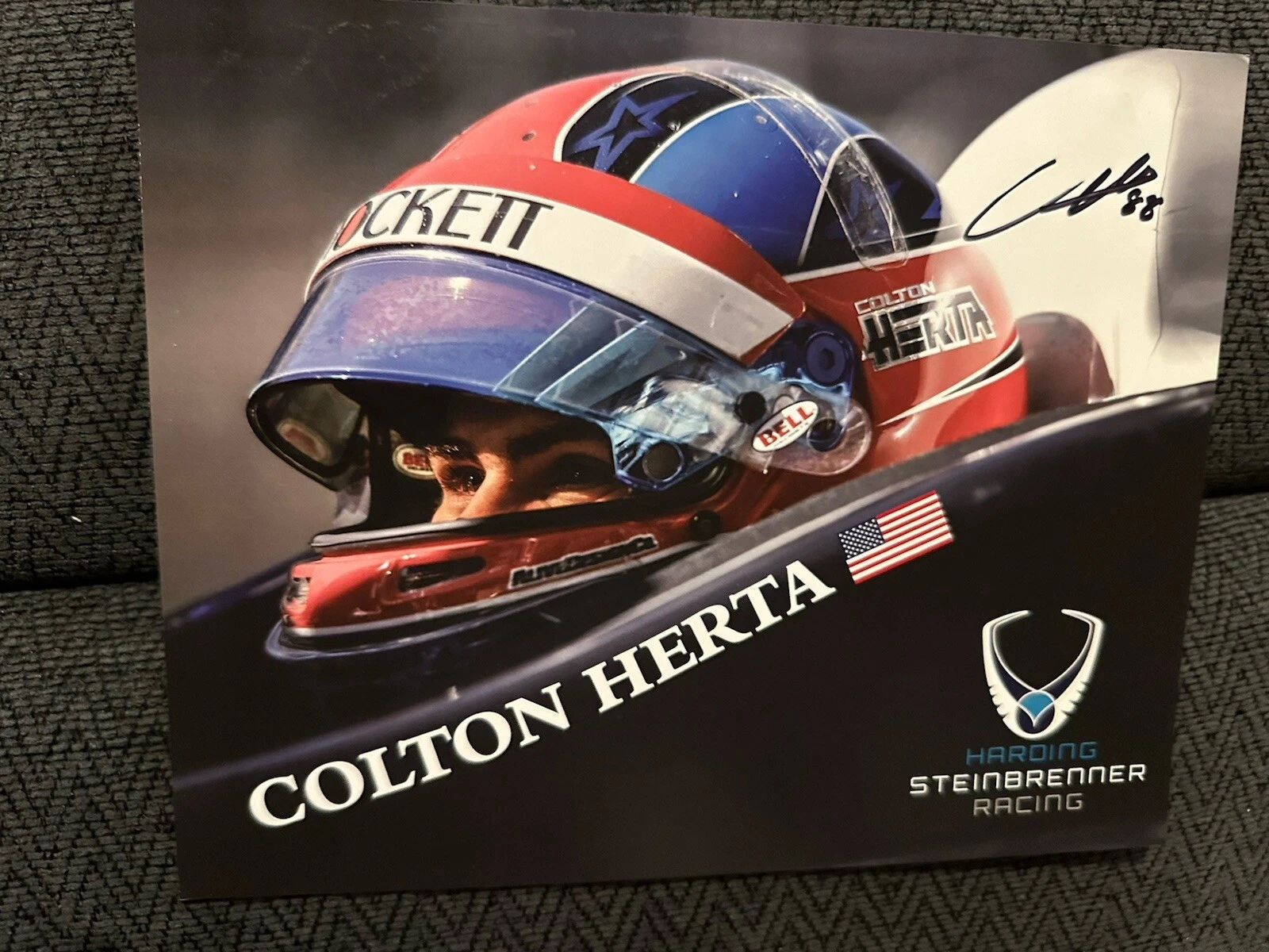 Colton Herta Indianapolis Indy 500 Signed Car Promo Card Autograph
