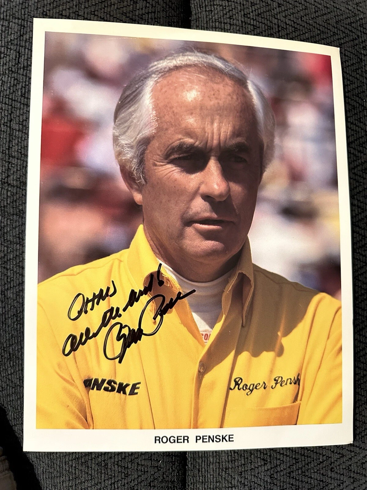 Roger Penske Promo Card Signed Hero Handout Card Indianapolis 500 Indy Car