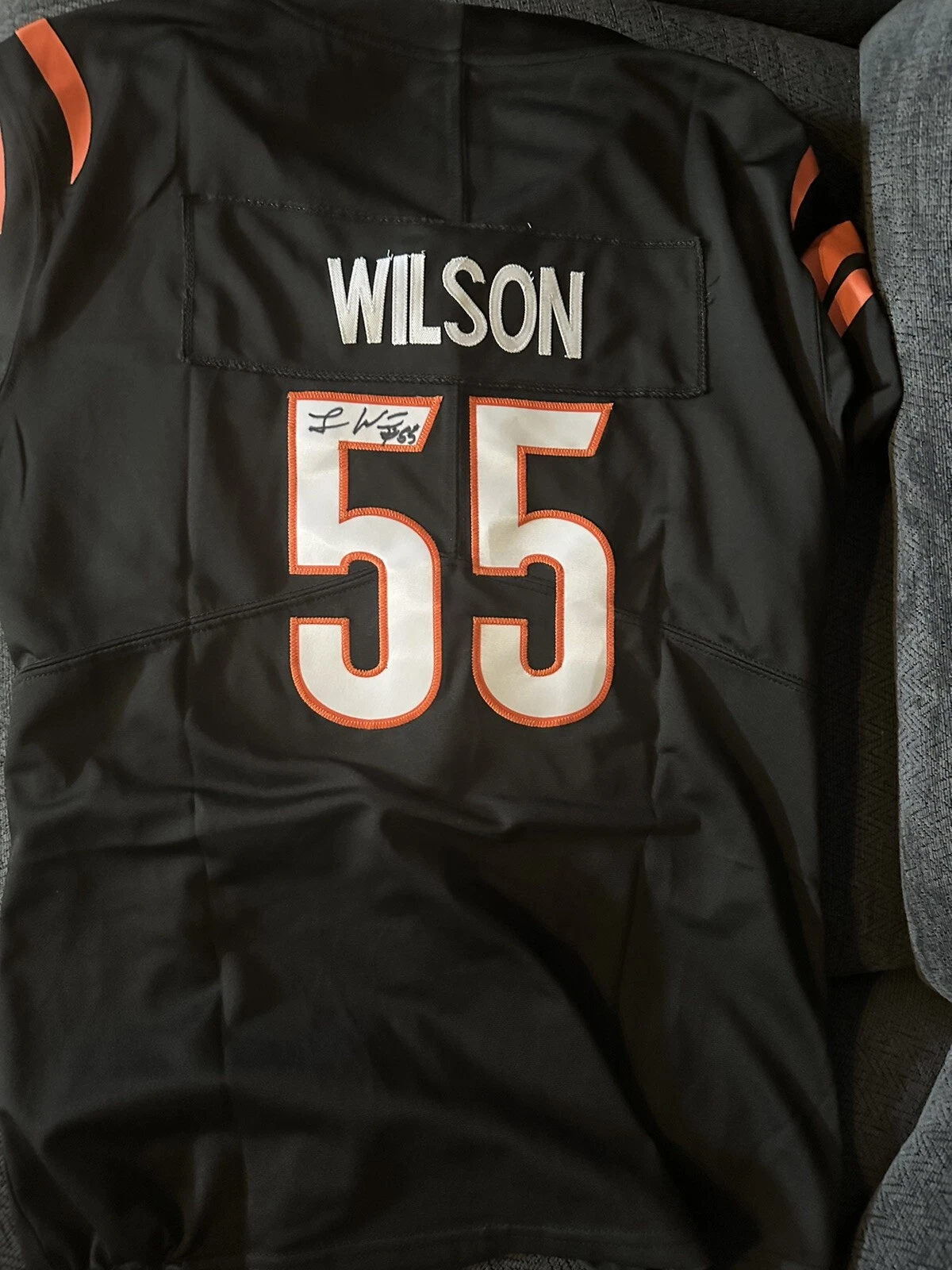 Logan Wilson SIGNED Cincinnati Bengals Jersey Stitched Autograph Size Kids XL