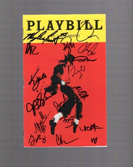 MJ MICHAEL JACKSON SIGNED NY CITY PLAYBILL+COA     SIGNED BY CAST    MYLES FROST