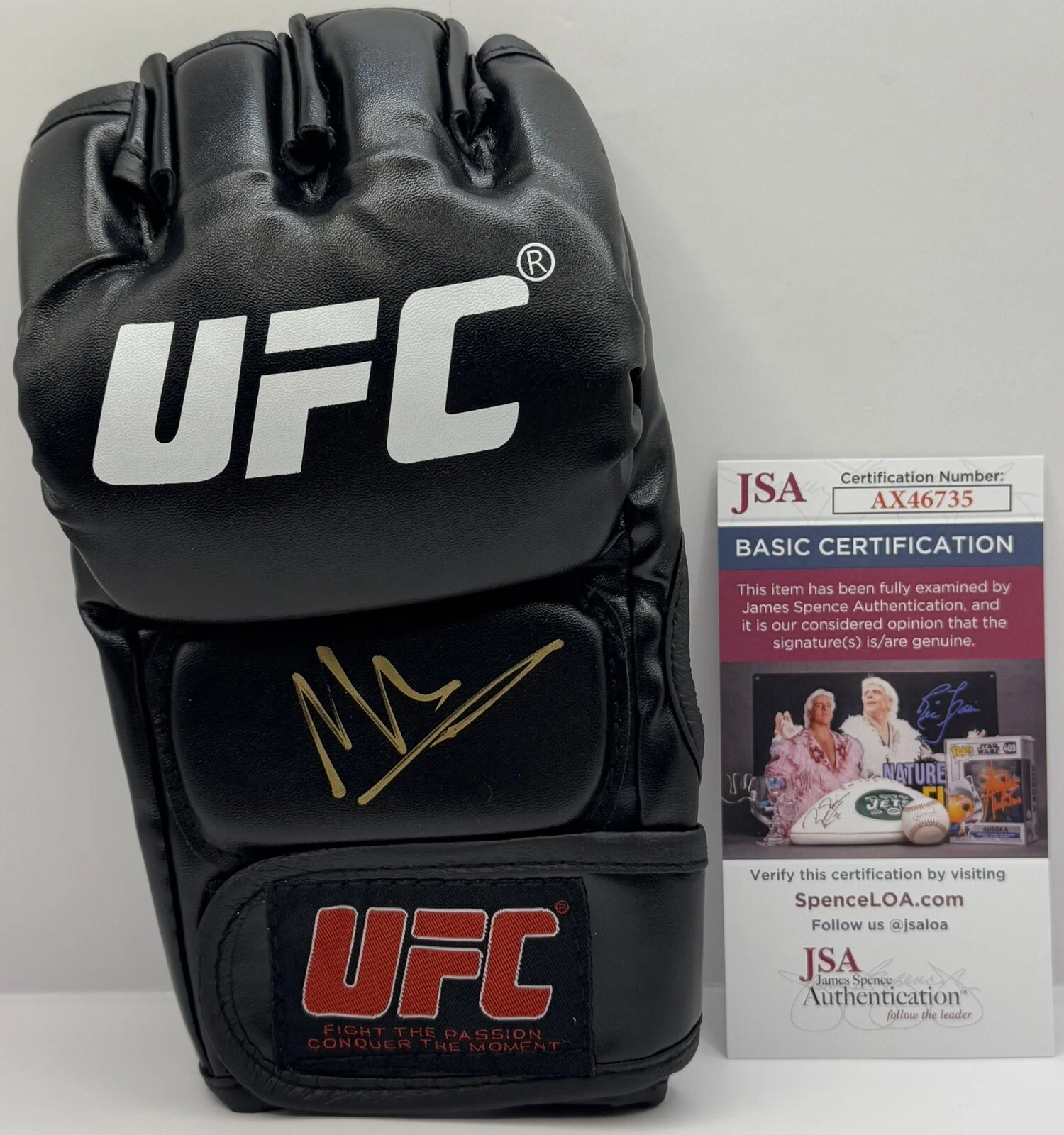 Movsar Evloev Signed Autographed UFC Fight Glove JSA COA