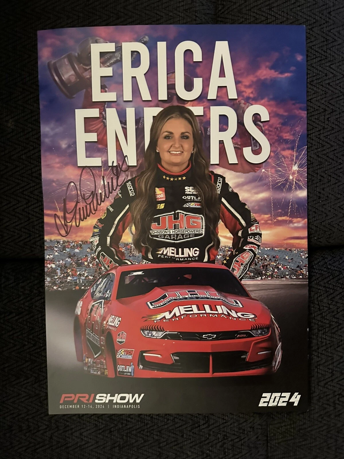 Erica Enders Pro Stock Signed Poster Nhra 2024 Champion Autographed 6 X
