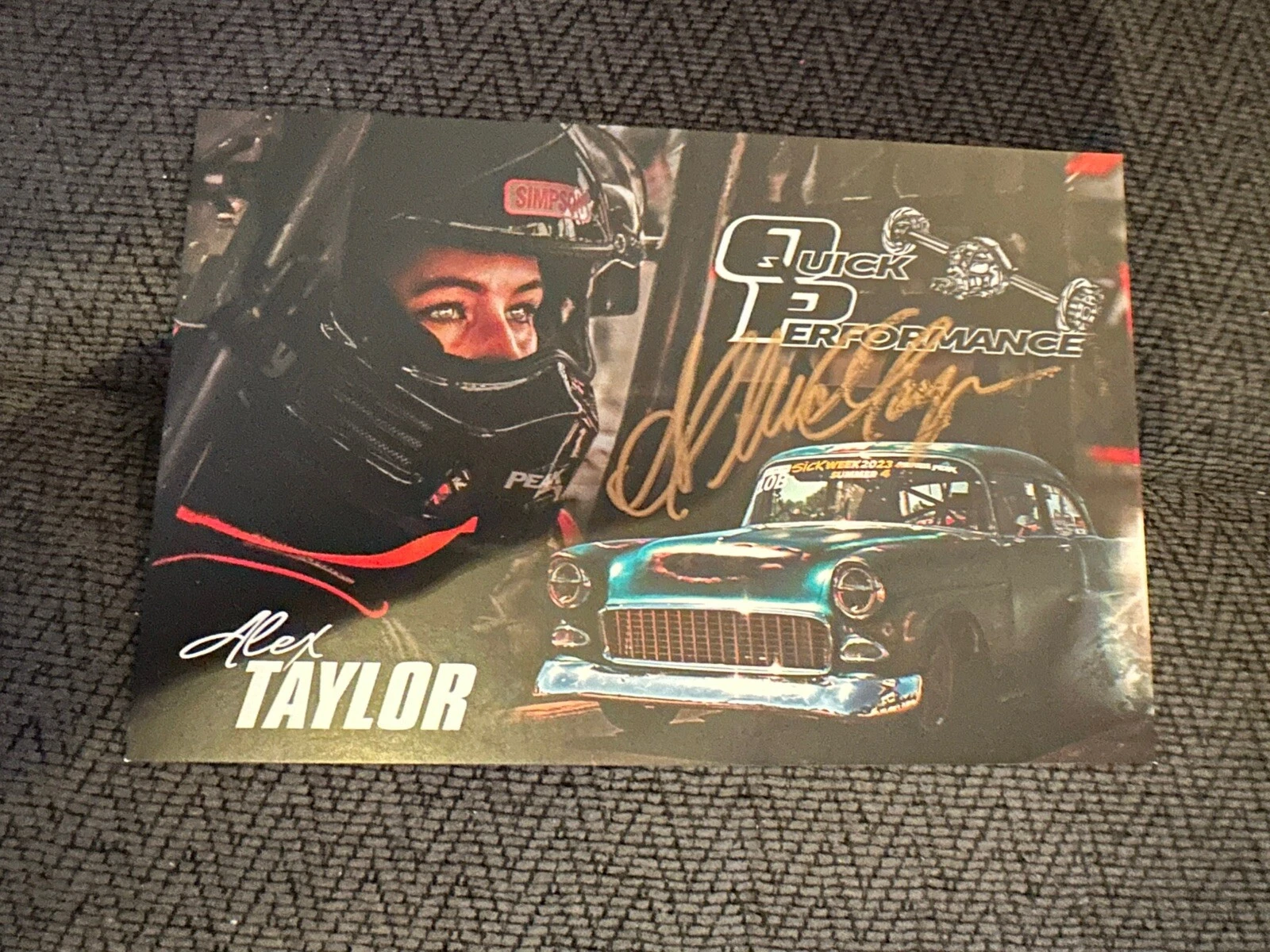 Alex Taylor Signed Promo Hero Card Autographed 2024 PRI Show Drag Racing