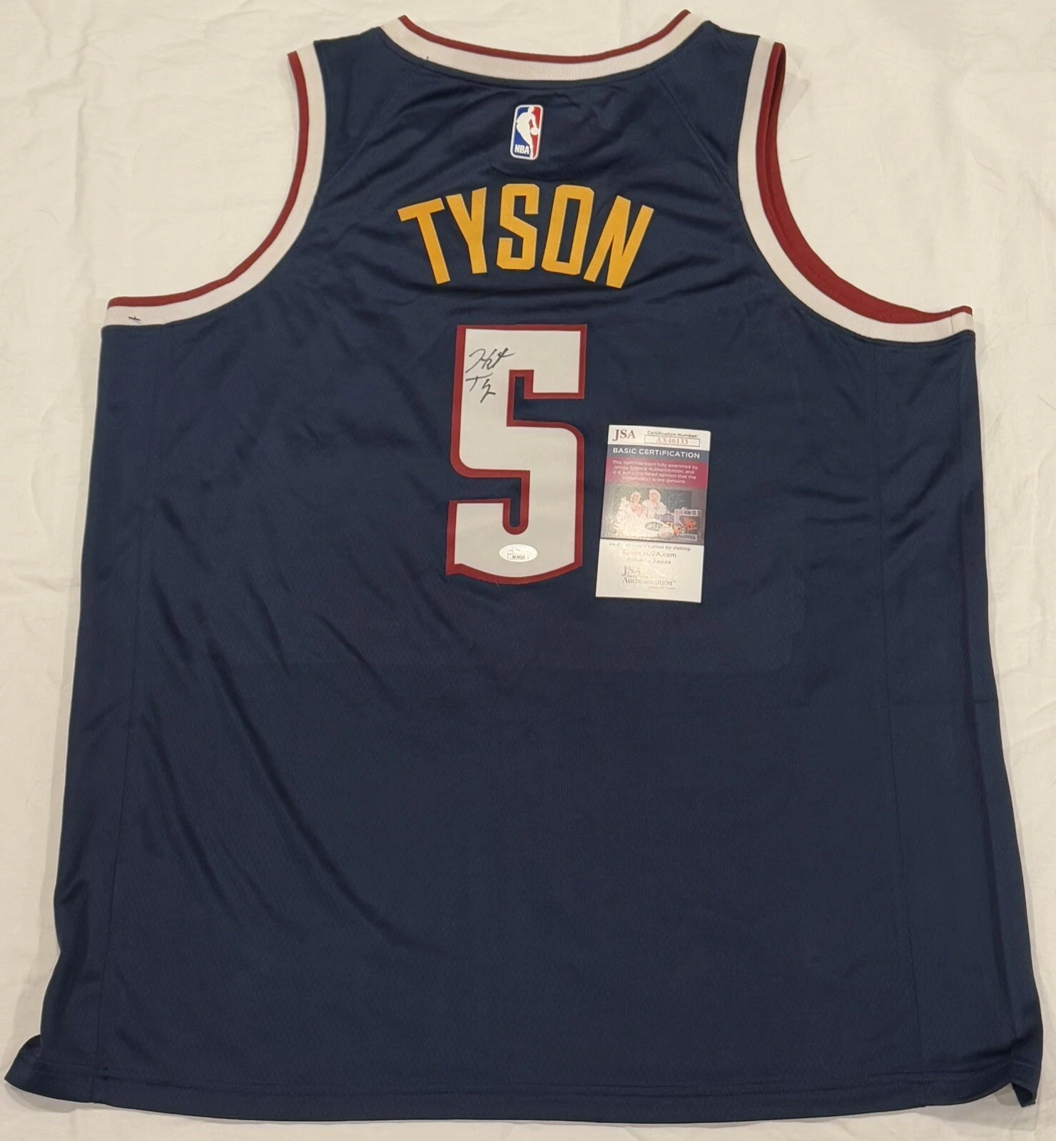 Hunter Tyson Signed Autographed Denver Nuggets Jersey JSA COA