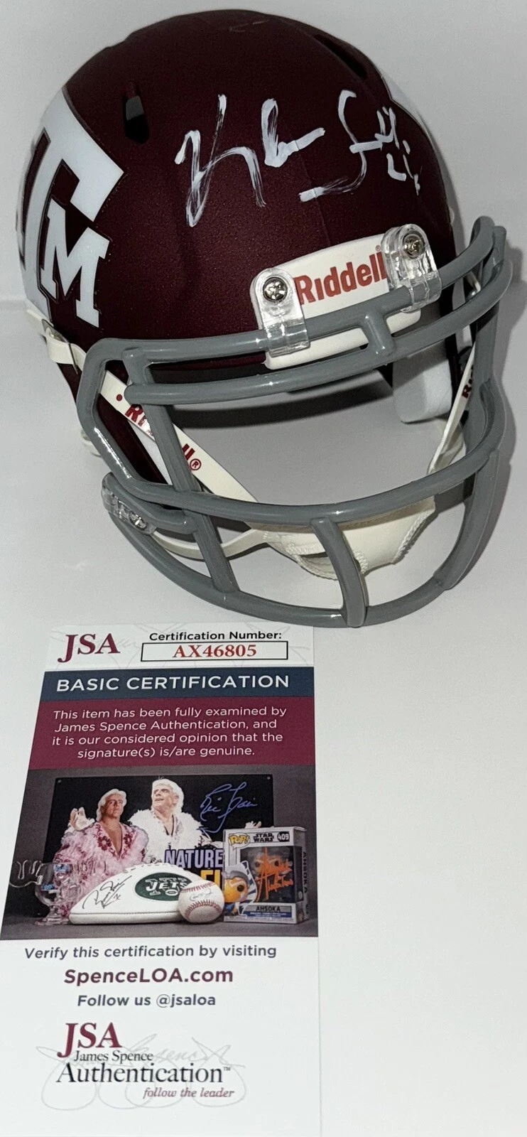 Kevin Smith Signed Autographed Texas A&M Aggies Mini Helmet JSA COA